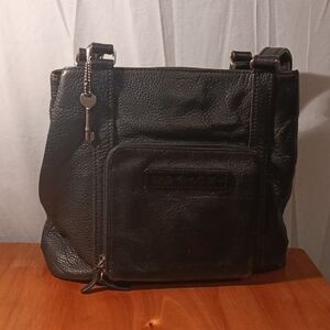 Fossil Black Leather Women Bag